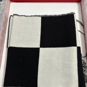Valentino Garavani Black and White Checkered Scarf